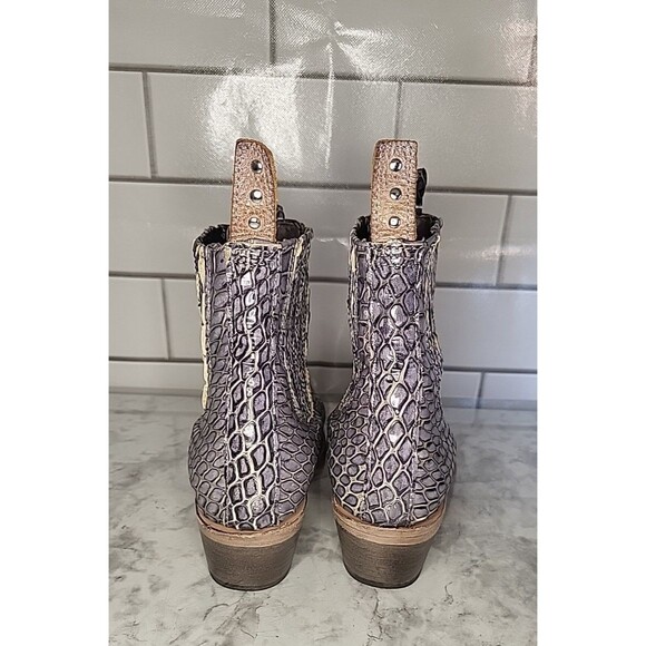 Freebird by Steven Faith Women’s 9/9.5 Ankle Boots  Leather Snake Skin *READ - Picture 6 of 16